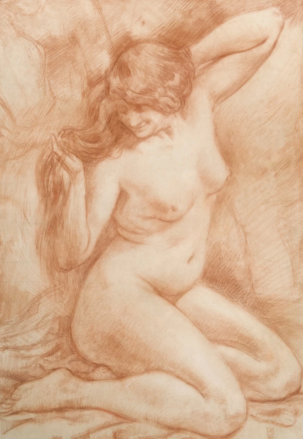 La Rousse, IV o nudo in ginocchio, 1911
